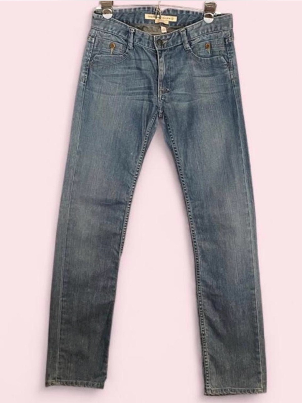 Vintage Y2K French Connection Denim FCD Slim Fit Straight Leg Jeans 6 Low Rise